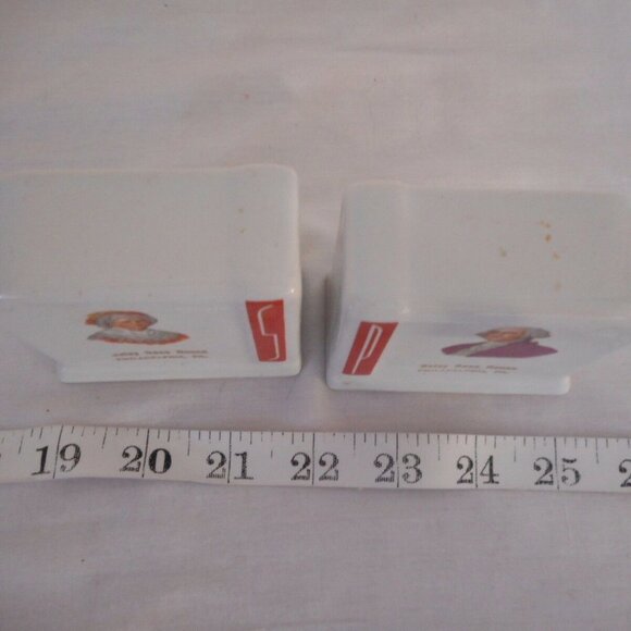 Vintage art deco white red ceramic Salt & Pepper - Picture 2 of 7